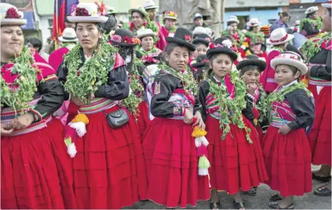  ??  ?? In this photo, dancers perform during Virgin of Candelaria celebratio­ns in downtown Puno, Peru. — AP photos