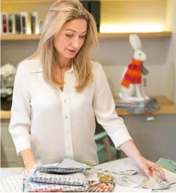  ??  ?? Born into a family of silk makers, it’s no surprise
that Saffron Hare, 44, uses rich colours and textures in the Harrogate home she shares with her
two children, Oliver, nine, and India, seven