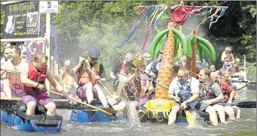  ?? ?? Raft racers will be battling it out along a 650-metre-stretch of the River Medway