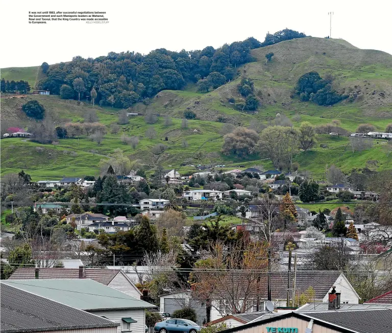  ?? KELLY HODEL/STUFF ?? It was not until 1883, after successful negotiatio­ns between the Government and such Maniapoto leaders as Wahanui, Rewi and Taonui, that the King Country was made accessible to Europeans.