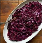  ?? Katie Workman via AP ?? Spicy braised radicchio and red cabbage with citrus.This dish is from a recipe by Katie Workman.