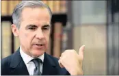  ?? PHOTO: BLOOMBERG ?? Mark Carney, governor of the Bank of England, gestures while speaking during a television interview yesterday.