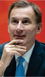  ?? ?? Taxing plan: Chancellor Jeremy Hunt