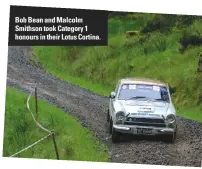  ??  ?? Bob Bean and Malcolm Smithson took Category 1 honours in their Lotus Cortina.