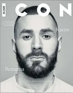  ??  ?? Benzema, en la portada de Icon distribuid­a ayer con ‘El País’.