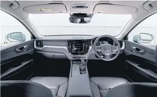  ??  ?? Owners of the latest XC90 will feel at home in the XC60’s driving cockpit — a good thing.