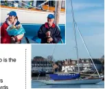  ??  ?? Serendipit­y the new GRP Solent Sunbeam INSET Owners Adrian and Nikki Edwards