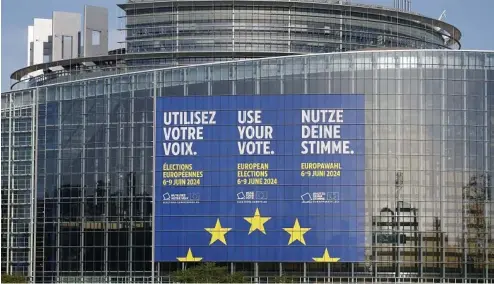  ?? ?? Citizens are urged to vote in an EU election that could see environmen­tal topics pushed down the EU agenda.