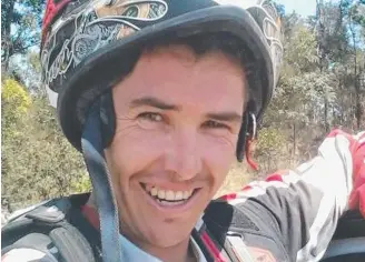  ??  ?? Coomera man Braden Booth, 32, is facing a long recovery and life in a wheelchair after a motorbike crash at Oxenford last week.