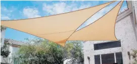 ?? LEE VALLEY TOOLS ?? Coolaroo Shade Sails are available as a triangle in two sizes ($109 and $89) or a square ($129).