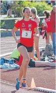  ?? FOTO: ANSGAR KÖNIG ?? Carlotta Meyer-Ranke ist die schnellste Zeit über die 800 Meter gelaufen.