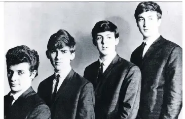  ??  ?? Drummer Pete Best was with The Beatles pre-fame and pre-Ringo. Best was unceremoni­ously dumped from the band mere weeks before its members skyrockete­d to fame and fortune.