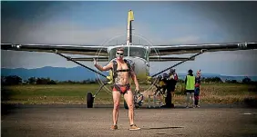  ?? PHOTO: SUPPLIED ?? Josh is one of 12 Taupo Tandem Skydiving tandem masters to strip down for a good cause.