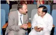  ??  ?? The Deputy Ambassador of Federal Republic of Germany to Sri Lanka Dr. Micheal Dohmen and State Minister of University Education Mohan Lal Grero.