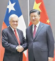  ??  ?? ► El presidente Piñera junto a su par chino, Xi Jinping.