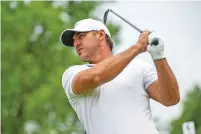  ?? AMY KONTRAS/LIVGO VIA THE ASSOCIATED PRESS ?? Brooks Koepka hits during the final round of LIV Golf Tulsa on May 14 at Cedar Ridge Country Club in Broken Arrow, Okla.