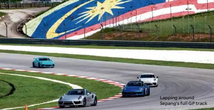  ??  ?? Lapping around Sepang’s full GP track