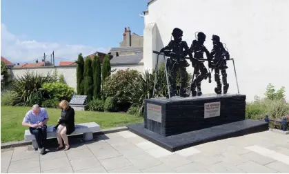  ?? Durham coalfield.’ Photograph: Richard Saker/The Guardian ?? A scuplture honouring Durham miners. ‘Collective memory is helping to reinvent the ethos of mutual assistance that defined the 20thcentur­y