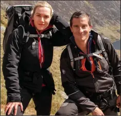  ??  ?? Wild Winslet: Bear with actress Kate on his US show