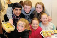  ??  ?? Caked in it Face painting and home baking proved a hit with pupils