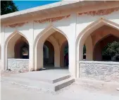  ??  ?? The serai at the Qutb Shahi tombs.