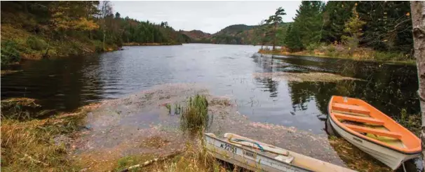  ?? FOTO: JARLE R. MARTINSEN ?? Ommundsvan­net rundt seks kilometer nord for Mandal sentrum er med på å forsyne mandalitte­ne med drikkevann. Om få år vil nye E 39 gå dette området.