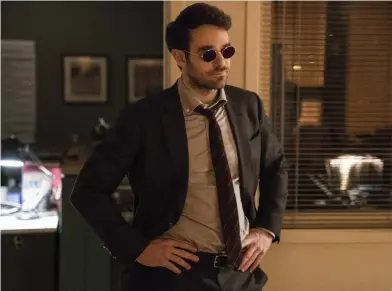 ?? FOTO: JESSICA MIGLIO/NETFLIX ?? EXTREMT SKäRPT. Charlie Cox spelar Matt Murdoch/Daredevil i The Defenders som har Netflixpre­miär i
dag.