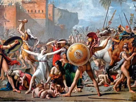  ?? ?? Naked aggression: Jacques-Louis David’s The Interventi­on Of The Sabine Women