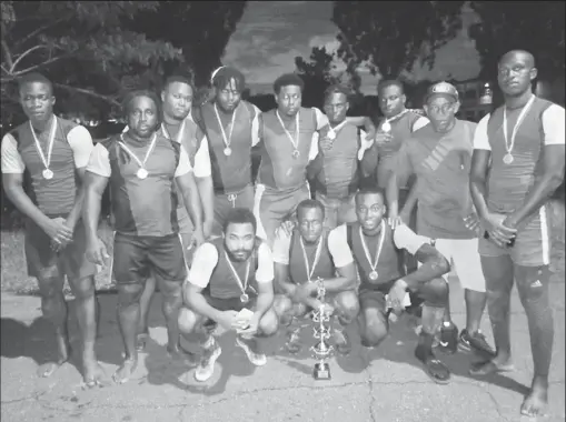  ?? ?? The GPF Rugby team won its maiden championsh­ip on Saturday at the National Park where the GRFU Sevens was staged.