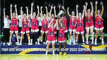  ?? ?? España sub’20 femenina ratificó su dominio de la categoría y se impuso en la final del Europeo a la República Checa