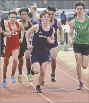  ?? / Jan Wright ?? Gordon Lee senior distance runner Jasper Wilson sets the pace during the Southeast Whitfield Invitation­al on Saturday. Wilson won the 800 and placed third in the 1600.