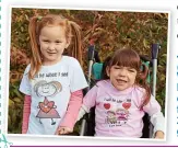  ??  ?? Juli (left) and her friend Josie (right) wearing their “I Will Be What I See” T-shirts. Visit I-willBe-what-i-see.myshopify. com and enter the code “ww10” for 10% off through June 30, 2020—a portion of all proceeds goes to The Valerie Fund!