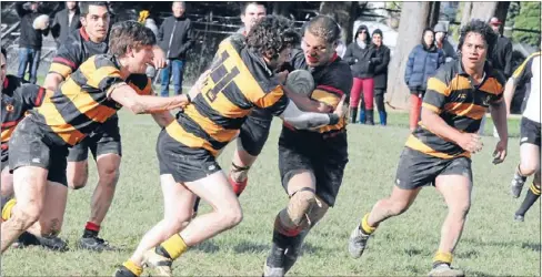  ??  ?? Hard yards: Paremata-Plimmerton winger Blake Atatagi typified the effort by his side on Saturday, in a heartbreak­ing Ed Chaney Cup final loss.
