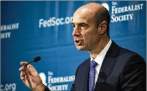  ?? SAMUEL CORUM / NEW YORK TIMES ?? Labor Secretary Eugene Scalia said the new guidance will help “ensure that ordinary people investing for retirement have the opportunit­ies they need for a secure retirement.”