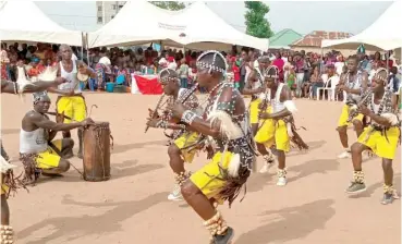  ?? Photo: Onyekachuk­wu Obi ?? A cultural group entertains during the celebratio­n of the 2022 Cultural Feast Day organized by St. Joseph Catholic Church, Daki Biyu, in Abuja at the weekend.