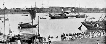  ??  ?? The Hooghly river in Calcutta during the British era