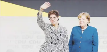  ?? Efe/ clemens bilan ?? Annegret Kramp-Karrenbaue­r, mano derecha de Angela Merkel, fue elegida presidenta del CDU, pese al fuerte empuje del ala derechista del partido.
