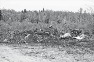  ?? SHARON MONTGOMERY-DUPE/CAPE BRETON POST ?? Another area of the CBRM property in Reserve Mines where illegal dumping is taking place.