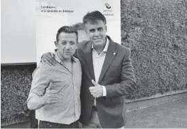  ?? S. GARCÍA ?? Joaquín Parra y Antonio Granero, candidatos de Juntos x Extremadur­a.