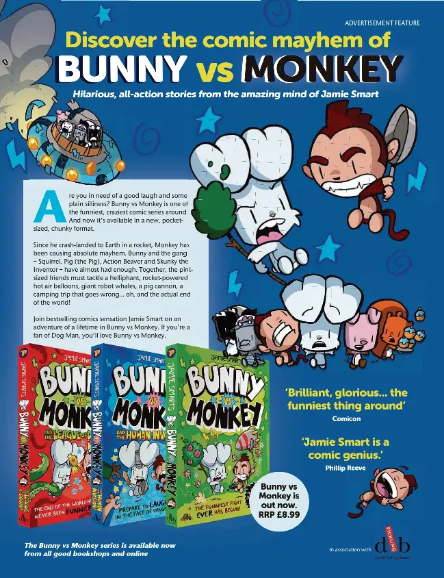 Discover the comic mayhem of BUNNY vs MONKEY - PressReader