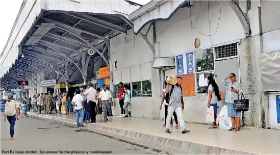  ??  ?? Fort Railway station: No access for the physically handicappe­d