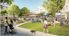  ?? (Reuters) ?? THIS ARCHITECT’S RENDERING shows Facebook’s proposed Willow Campus in Menlo Park, California.