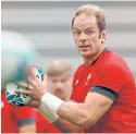  ?? AFP ?? Wales captain Alun Wyn Jones trains.