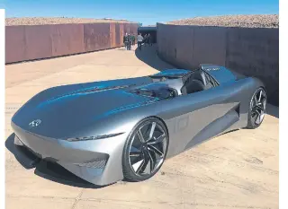  ?? NORRIS MCDONALD FOR THE TORONTO STAR ?? This concept car, Infiniti Prototype 10, was on display outside Spaceport America in New Mexico.