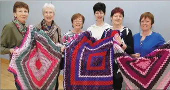  ?? Photo by Sheila Fitzgerald. ?? Rita Guiney, Eleanor Burke and Sheila Buicke, who were the founder members of Newmarket Knitting and Crochet Group, pictured with Ann Goggin, Nora Carr, and Margaret Singleton Kelleher from Blankets of Hope Cork.