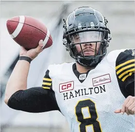  ?? CANADIAN PRESS FILE PHOTO ?? Johnny Manziel promises to “let it rip” against the team that brought him to Canada, while Jeremiah Masoli is more concerned about the Alouettes defence than his one-time teammate.