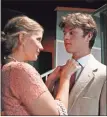  ?? Jeremy stewart ?? Abby Huffstetle­r (left) as Blanche DuBois fixes Isaac Gober’s tie in the Rockmart Theatre production of “A Streetcar Named Desire.” Gober plays Harold “Mitch” Mitchell in the Tennessee Williams classic.