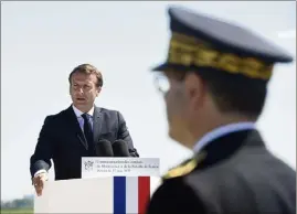  ?? (Photo AFP) ?? « La bataille fut perdue, mais il est des défaites d’un jour qui portent en elles le germe de victoires à venir. La bataille de Montcornet est de celles-ci », a lancé le président de la République Emmanuel Macron.