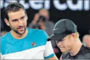  ?? REUTERS ?? Marin Cilic (left) comforts Kyle Edmund after the semis.