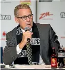  ?? PETER MEECHAM/STUFF ?? Warriors owner has relinquish­ed his position as chairman of the club.
